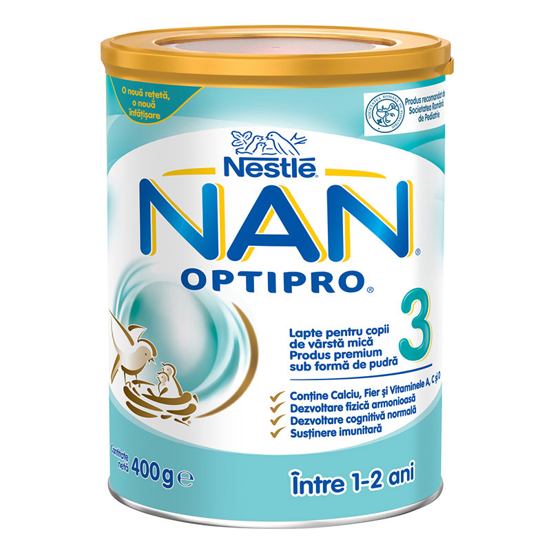 Nestle NAN Optipro 3 lapte pentru copii 1-2 ani 400g