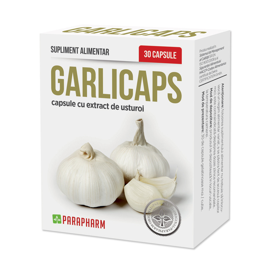 Garlicaps - 30 capsule cu extract de usturoi