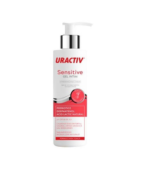Uractiv sensitive gel intim, 200ml