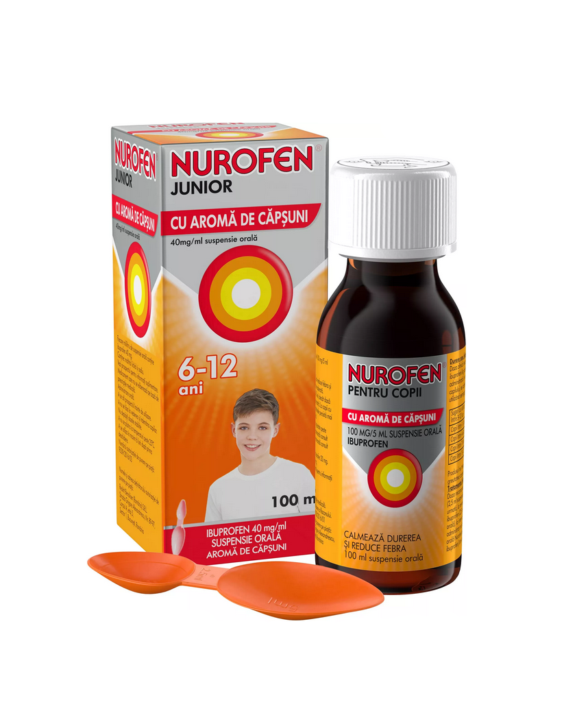 Nurofen junior 200mg/5ml aroma capsuni 100 ml