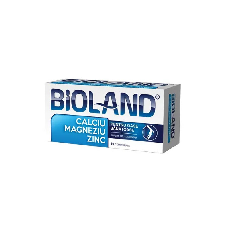 Bioland Calciu + Magneziu + Zinc 30 comprimate Biofarm