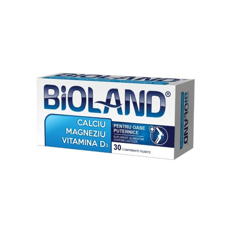 Bioland Calciu Magneziu cu vit.D3 30 comprimate Biofarm