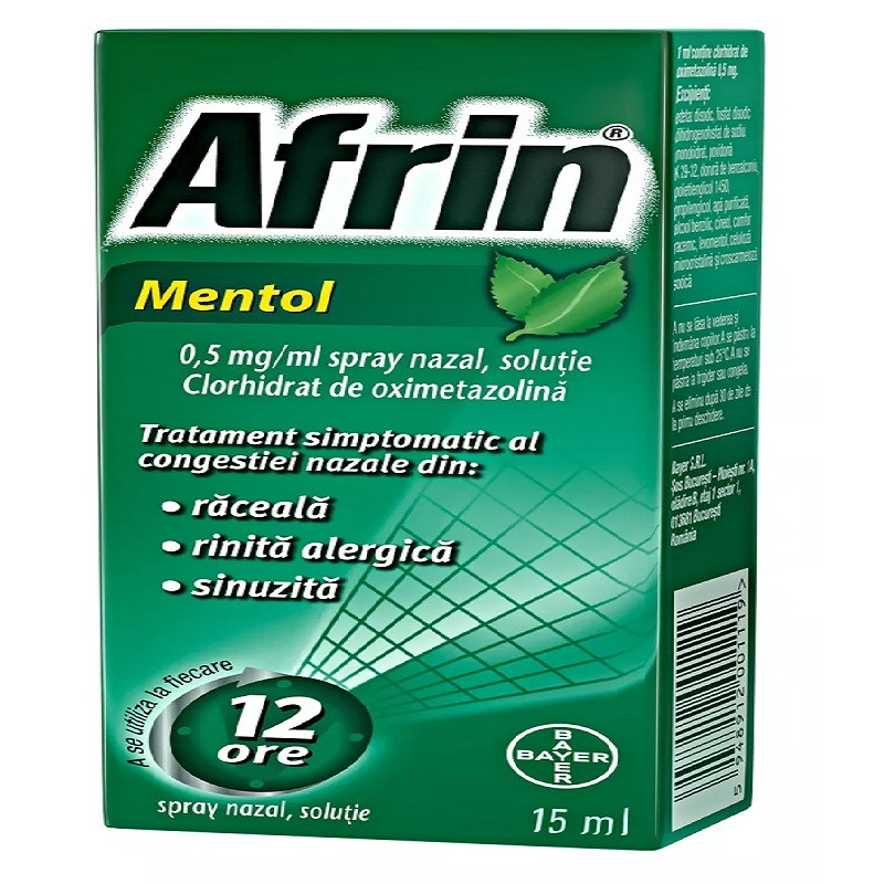Afrin Mentol- spray nazal 0,5ml/g, 15 g