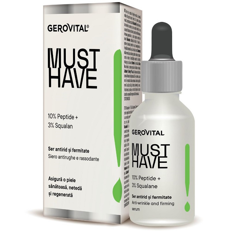 Gerovital Must Have Ser Antirid si fermitate cu peptide 10 % 30 ml