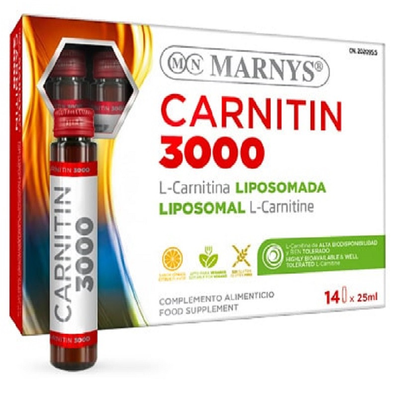 L-Carnitina 3000 mg Lipozomala 14 fiole Marnys