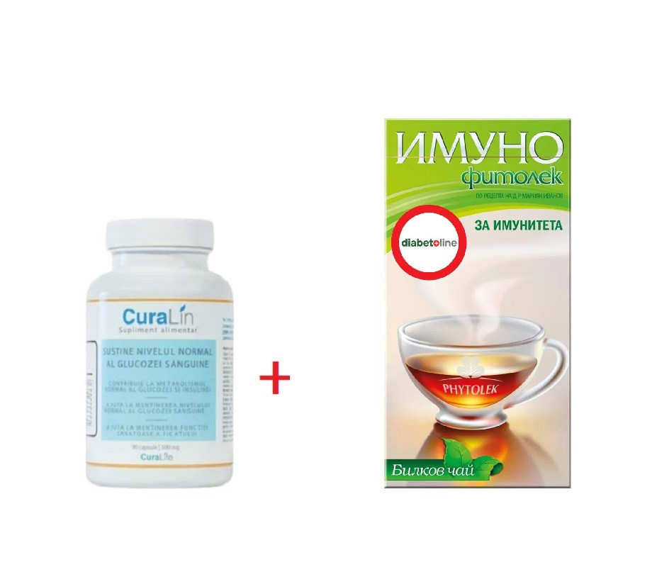 Pachet Ceai pentru Intarirea Imunitatii Immune Boost Kruker 30g + Curalin 90 cps