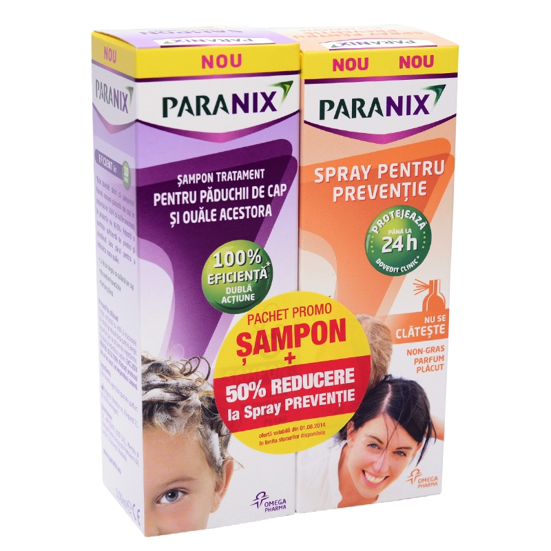 Paranix sampon 100ml + Paranix Spray preventie 100ml 50%
