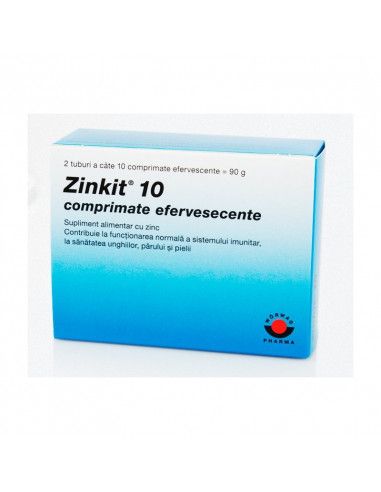 Zinkit 10 mg x 20 comprimate efervescente