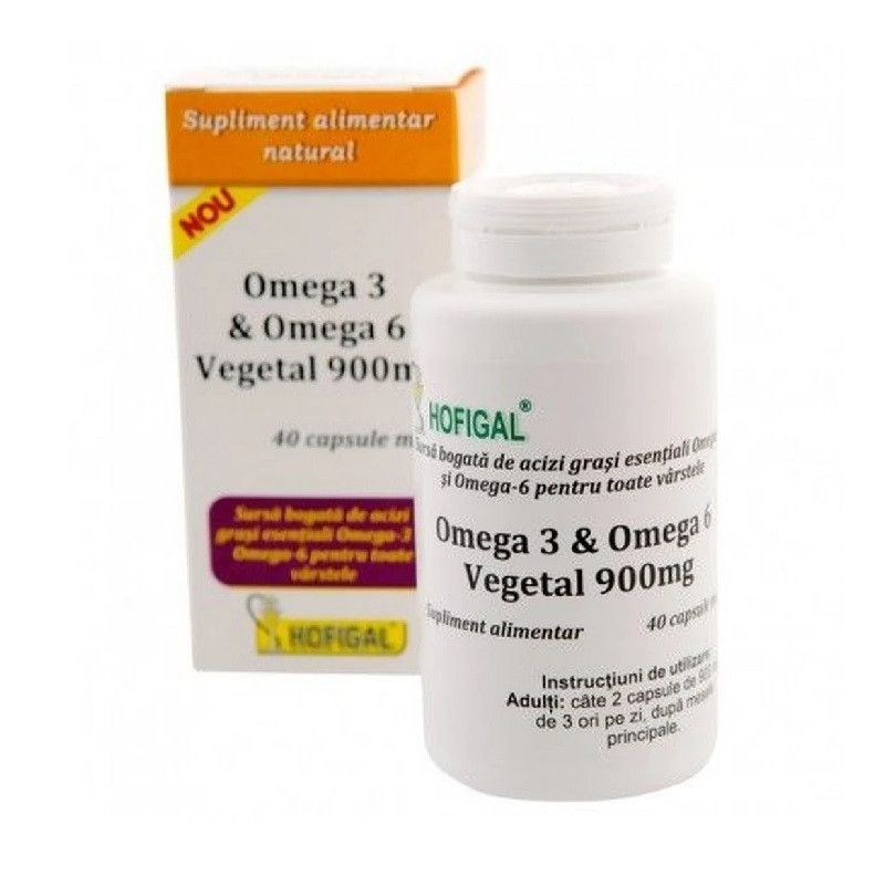 Hofigal Omega 3-6 Vegetal 900 mg x 40 de capsule