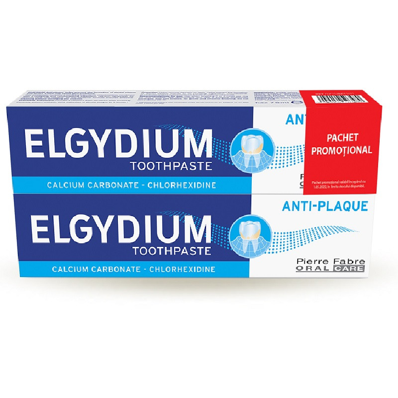elgydium duopack pasta de dinti antiplaca 75ml 170reducere la al 2 lea produs