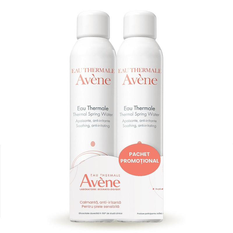 Avene Apa Termala Spray 2 x 300 ml Pachet promotional