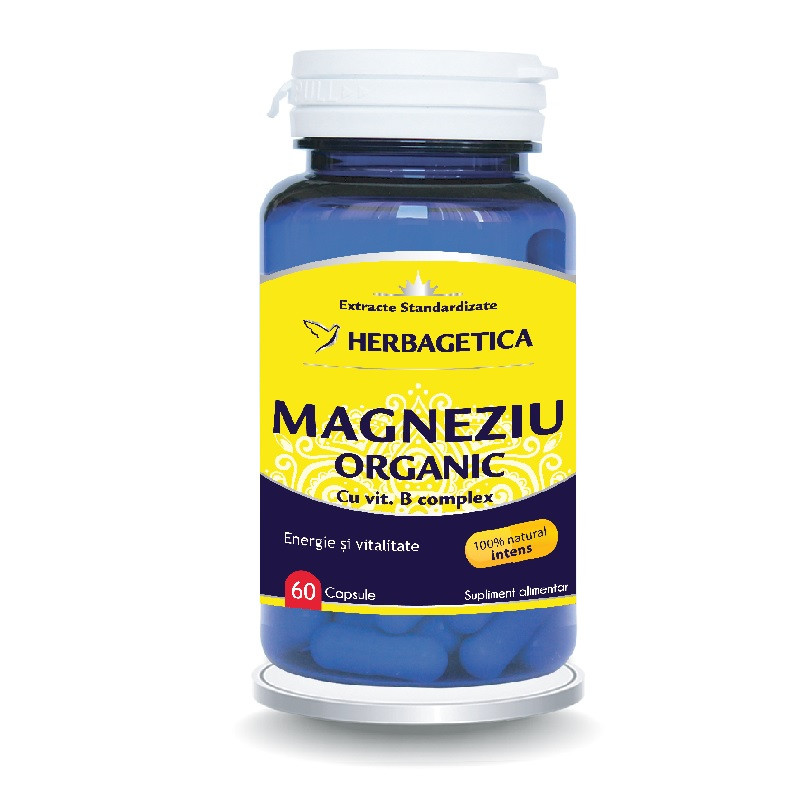 herbagetica magneziu organic cu vit b complex x 60 de capsule