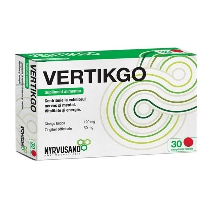 Vertikgo 30 comprimate Nyrvusano Pharmaceuticals