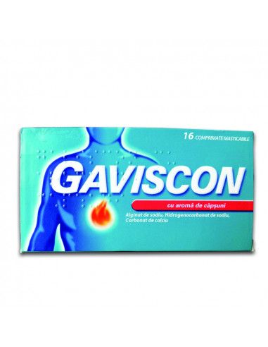 Gaviscon cu aroma de capsuni x 16 compr. masticabile